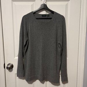 SLOWEAR Zanone Bouclé Knit Cotton Blend Sweater Mens Medium M Grey